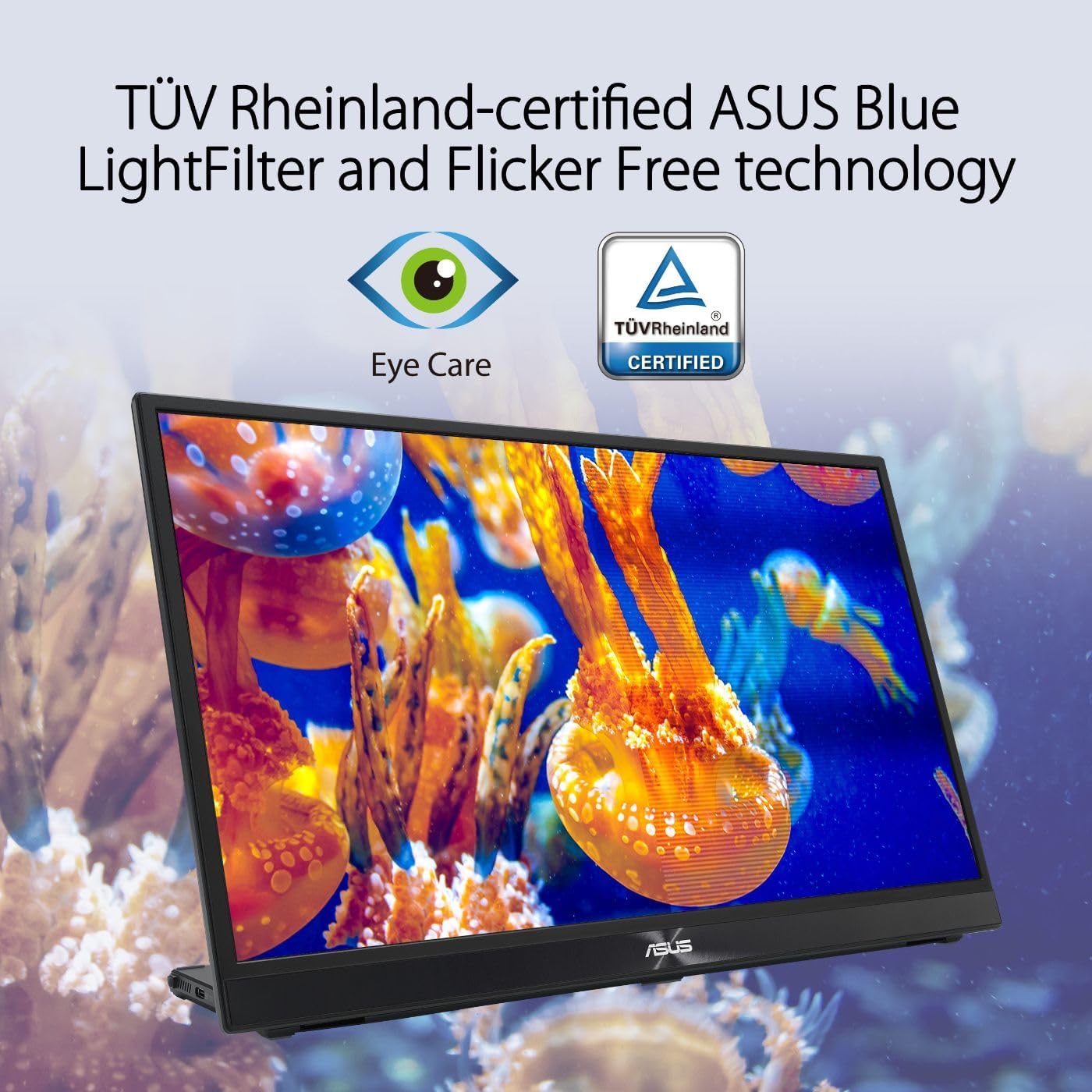 ASUS ZenScreen 17” 1080P Portable USB Monitor (MB17AHG) - Full HD, IPS, 144Hz, USB Type-C, FreeSync Premium, Eye Care, L-shaped kickstand, Tripod Mountable, HDMI, FSC Certified, 3-Year Warranty,BLACK