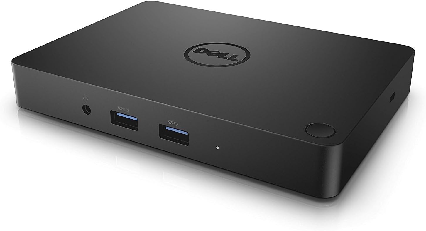 Dell WD15 Monitor Dock 4K with 180W Adapter, USB-C, (450-AEUO, 7FJ4J, 4W2HW),Black,Dual Display