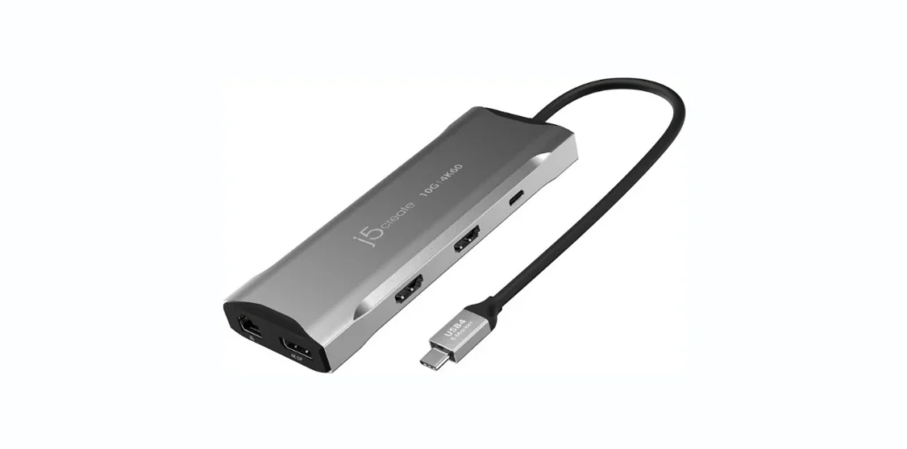 j5create USB C 4K Triple Display Hub - 4K HDMI x2, 4K DP, 2 USB-A and USB-C 10Gbps