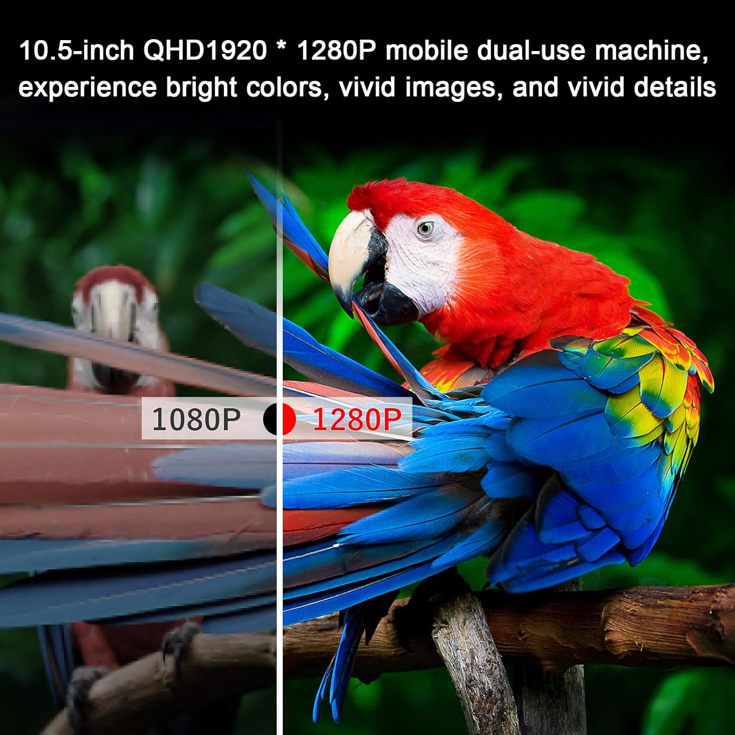Portable Monitor 10.5 1920x1280P FHD Ultra-Slim Mini Monitor 3:2,500nits,2000:1,w/45° Adjustable Stand,Standard HDMI USB-C Computer Display for Laptop PC Phone Mac