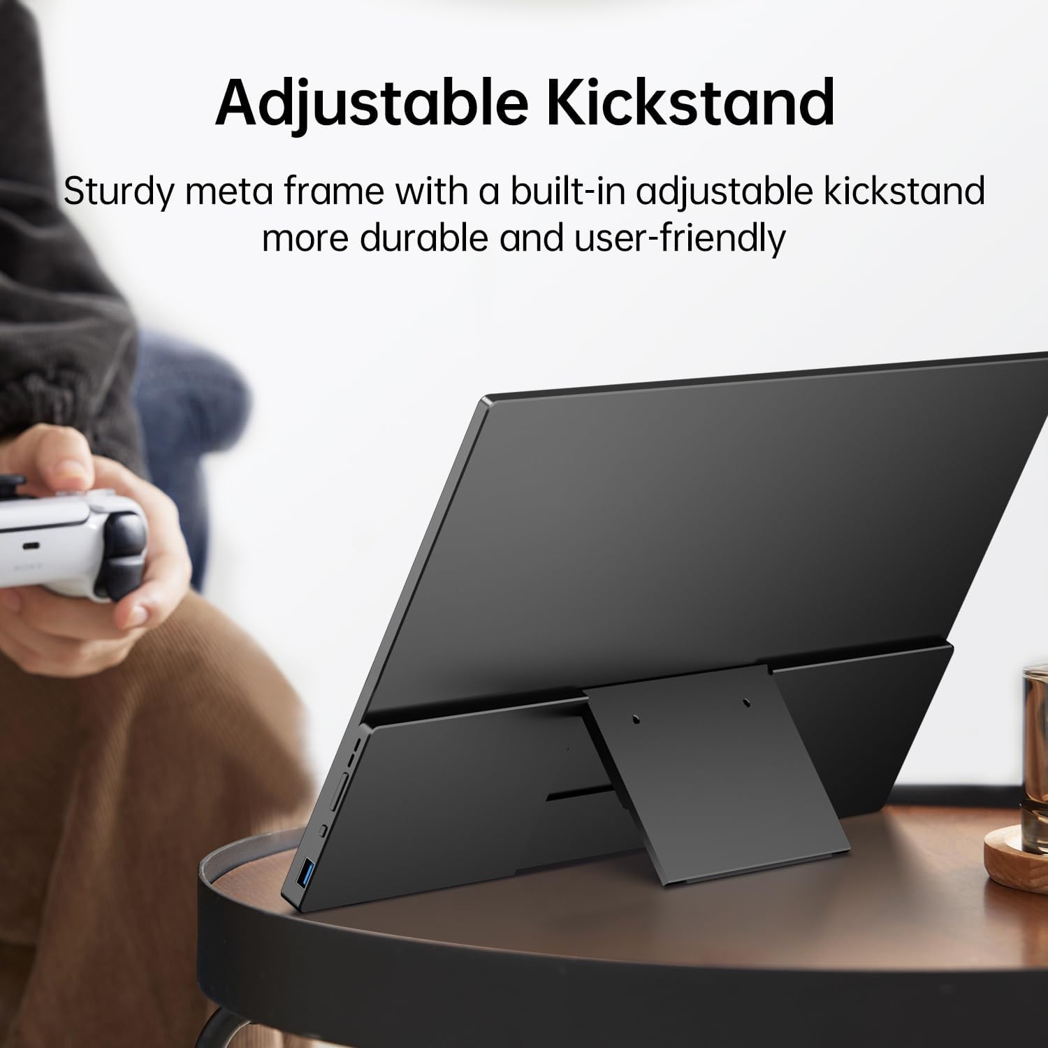Portable Monitor Touchscreen,18.5 FHD IPS Touch Screen Monitor, Travel Monitor w/Kickstand  Speaker, HDMI USB C External Monitor for Laptop PC 10-Point Touch for Windows devs