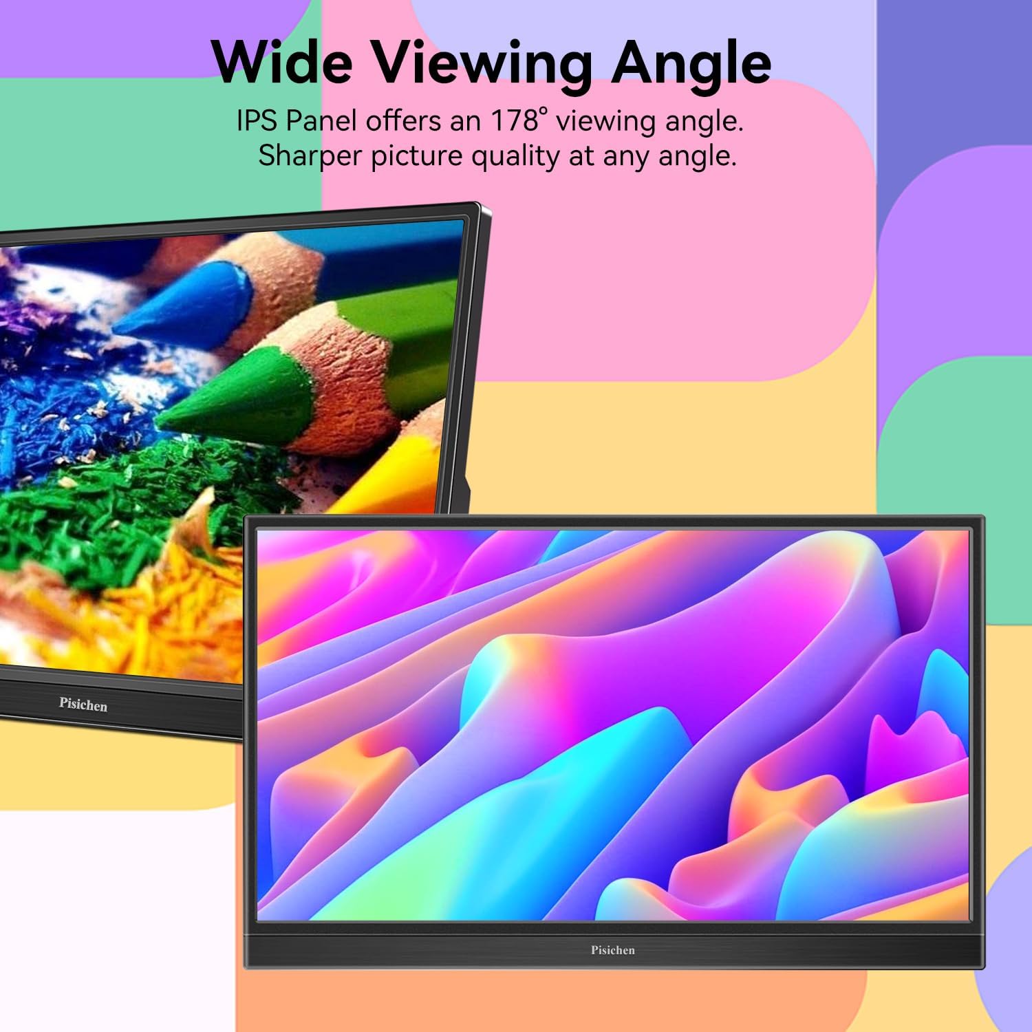 Portable Touchscreen Monitor, 14 Inch FHD 1080P IPS Display, 300cd/m, HDMI USB Type-C Touch Screen External Monitor for PC Phones Xbox Ras Pi, Built-in Kickstand  Speakers
