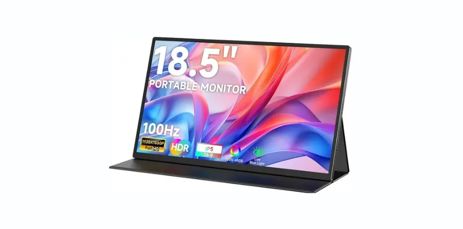qaf Portable Monitor 18.5 inch, 100HZ 1080P 100 sRGB