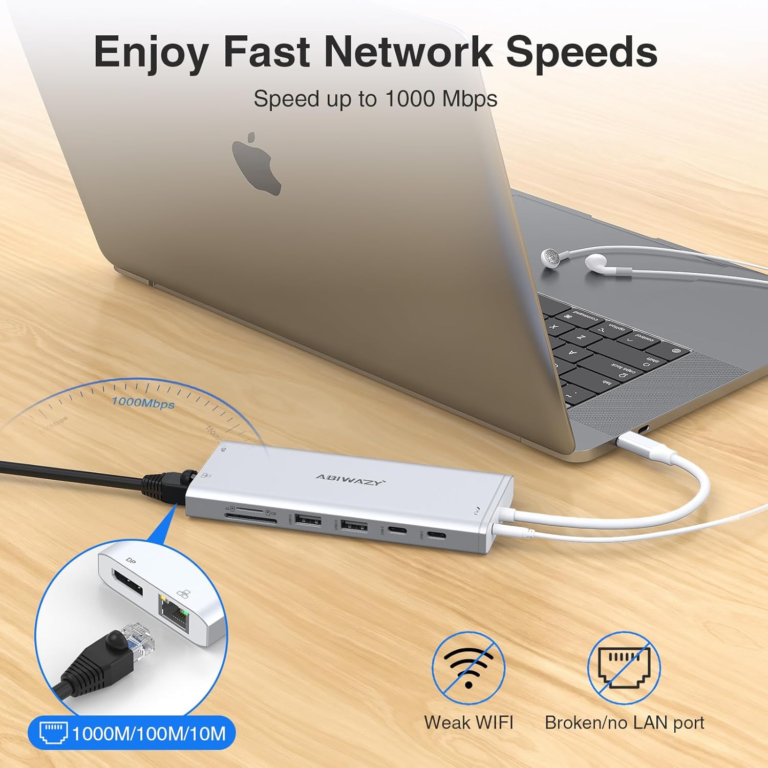 USB C Hub USB-C Docking Station Dual Monitor 14 in 1 Triple Display Multiport Adapter with 2 HDMI+DP+7 USB Type C/A Ports+Ethernet+Audio, USBC Dongle for Dell/HP/Lenovo ThinkPad/Surface(Grey)