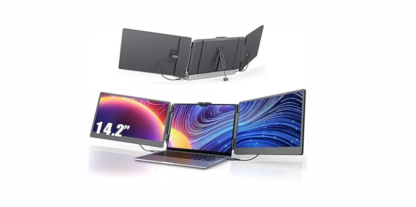14 Screen Extender Portable Laptop Plug-play, 1080P IPS Laptop Monitor Extender Built-in Speaker