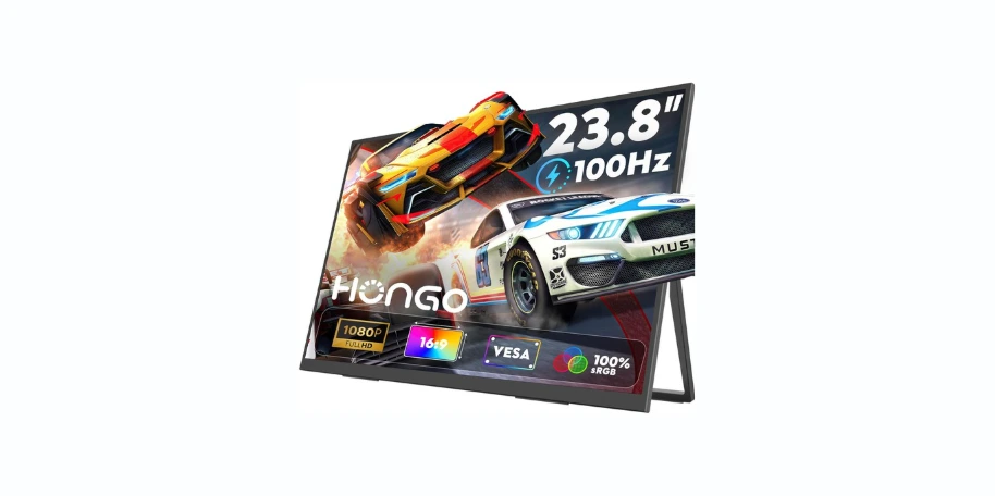 HONGO Portable Monitor for Laptop 23.8 Inch 100HZ-Large Portable Screen