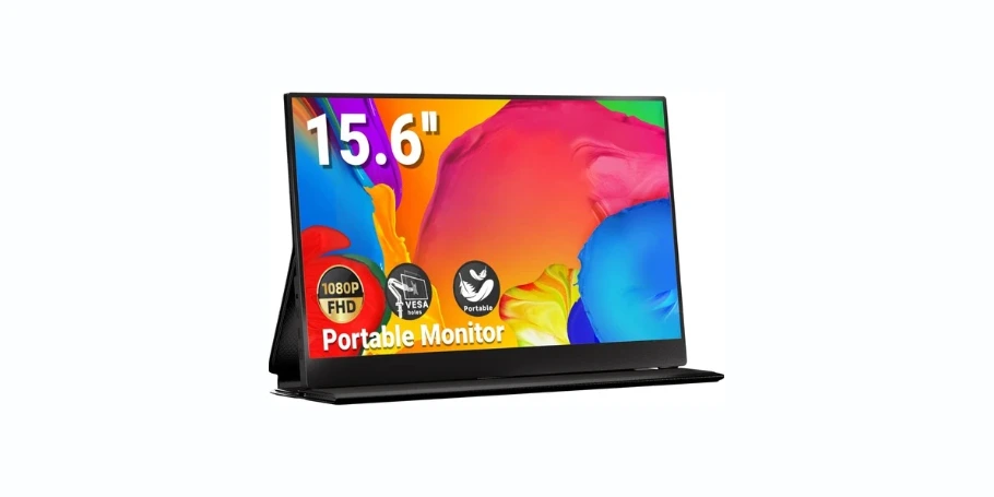 Ingnok Portable Monitor, 15.6 Inch FHD 1080P IPS External Laptop Monitor