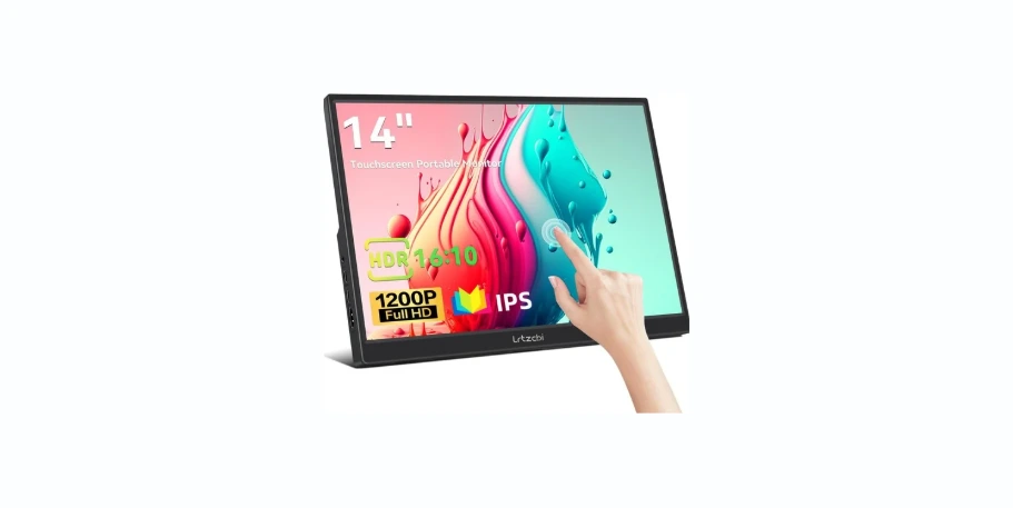 Lrtzcbi Portable Monitor Touchscreen 14 inch, IPS Touch Screen Monitor