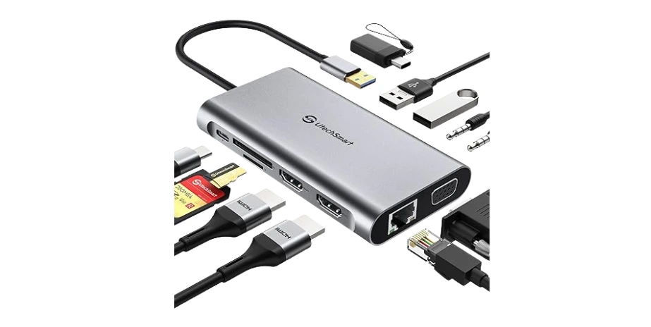 UtechSmart USB C Hub, USB C Ethernet Multiport Adapter