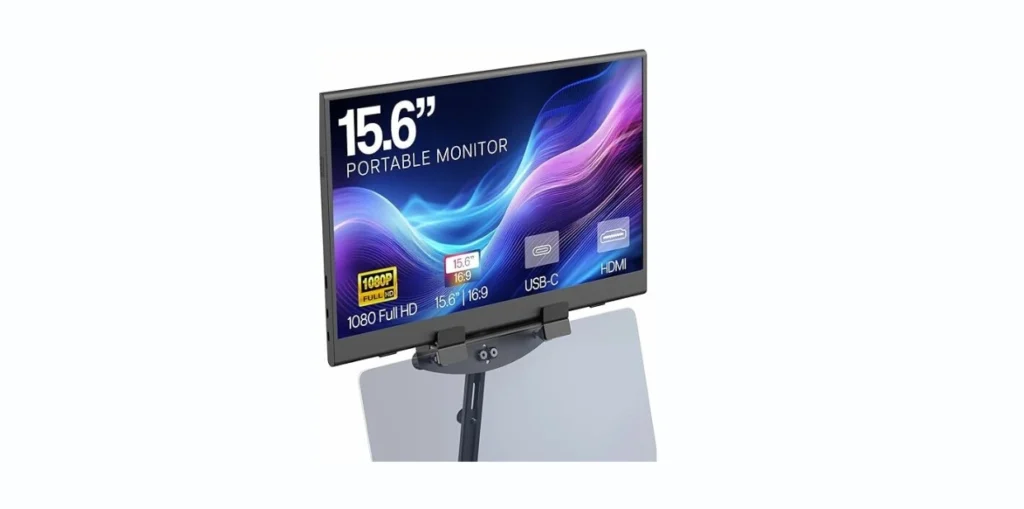 VIVO 15.6 inch Portable Monitor with Laptop Screen Extender Holding Bracket