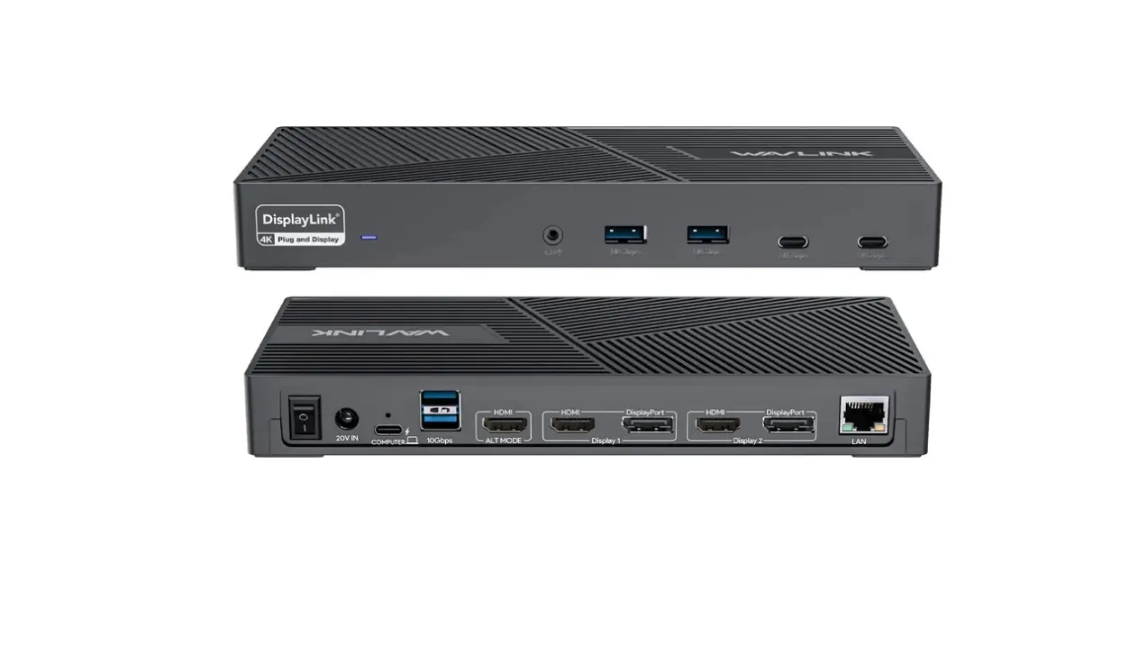 WAVLINK DisplayLink Docking Station Triple Monitor