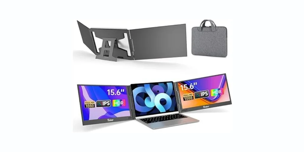 Yinker Laptop Screen Extender, 15.6 Portable Triple Laptop Monitor Extender