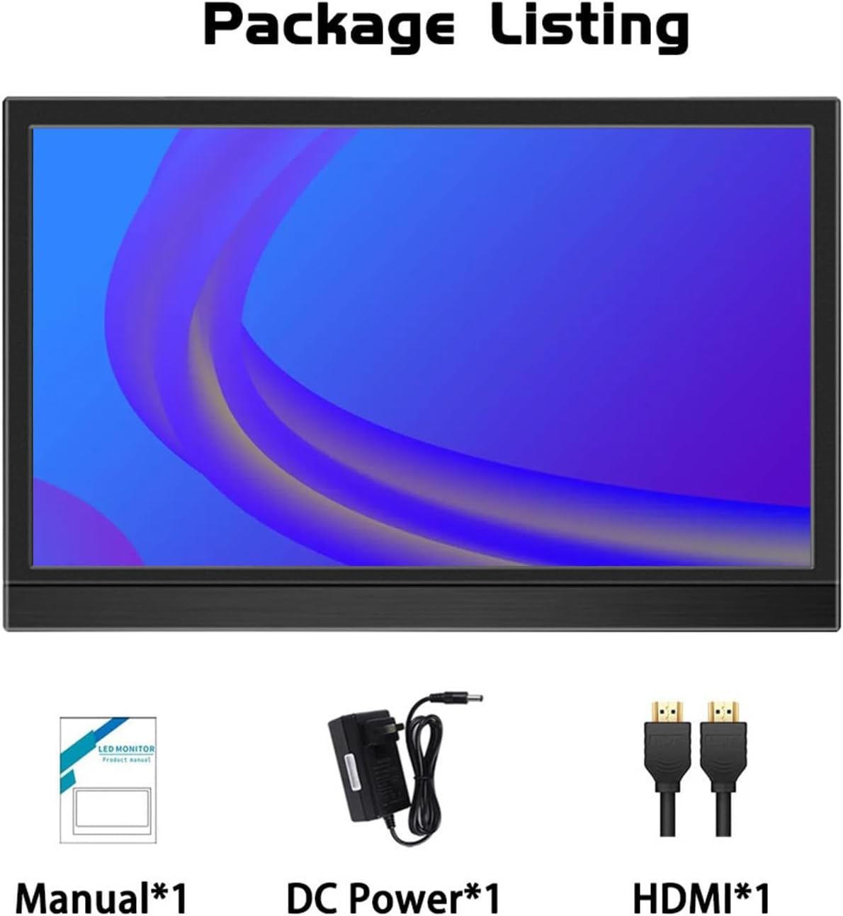 Small Portable Monitor 11.6-Inch Dual HDMI Interface 1366 * 768 with Built-in Dual Speakers Suitable The Second Monitor for Travel Games for Laptops, PC, Phone