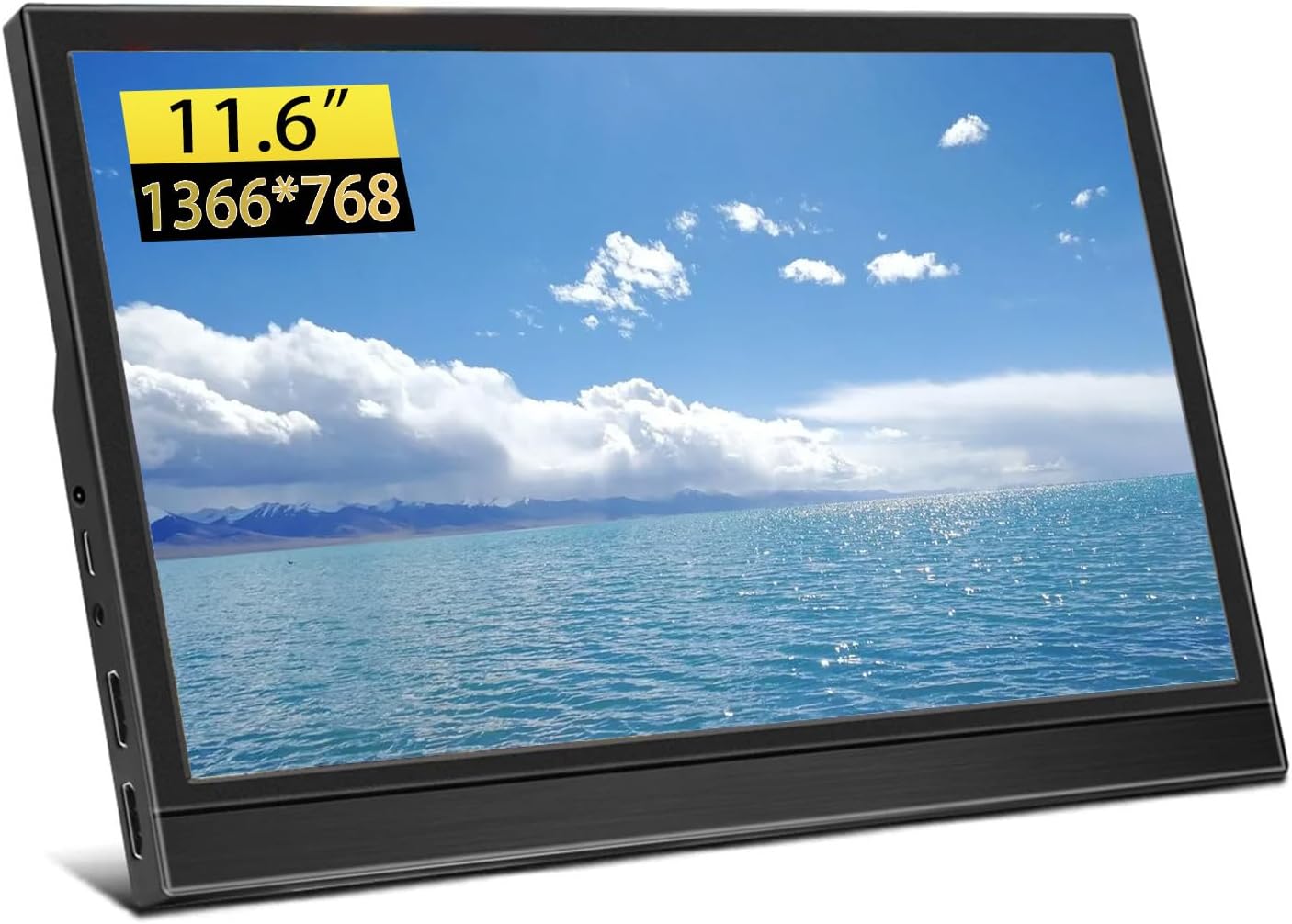 Small Portable Monitor 11.6-Inch Dual HDMI Interface 1366 * 768 with Built-in Dual Speakers Suitable The Second Monitor for Travel Games for Laptops, PC, Phone