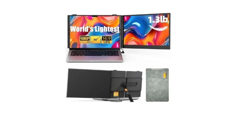 14 Inch Dual Laptop Screen Extender with 1.3lbs - Ultra Thin Portable Monitor for Laptop Plug & Play