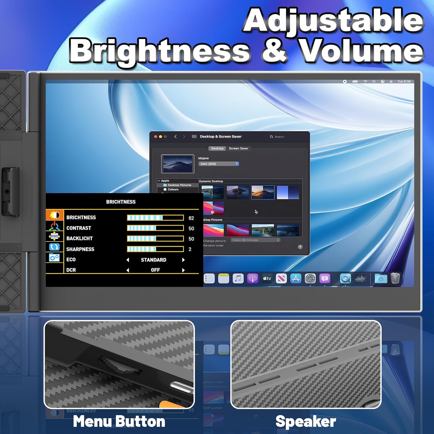 14 Laptop Screen Extender, Ultra-Thin Portable Dual Laptop Monitor Extender with FHD 1080P IPS Display, Plug  Play via HDMI/USB-A/Type-C for 13-17 Laptops, Works with Windows/Mac/Android