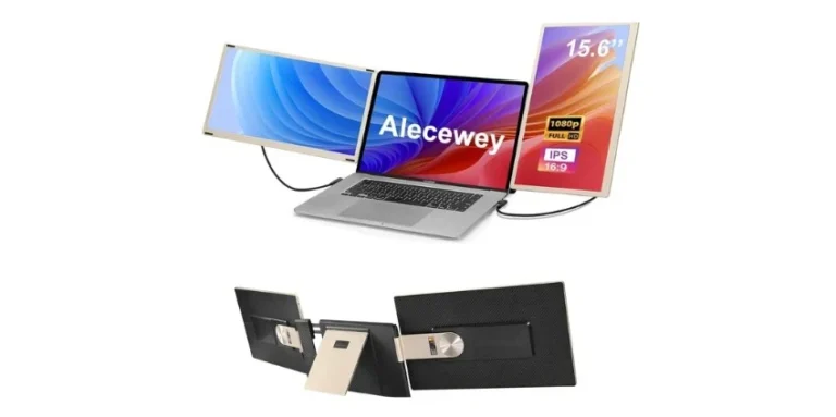 Alecewey Laptop Screen Extender, 15.6 inch Triple Screen Laptop Monitor Extender