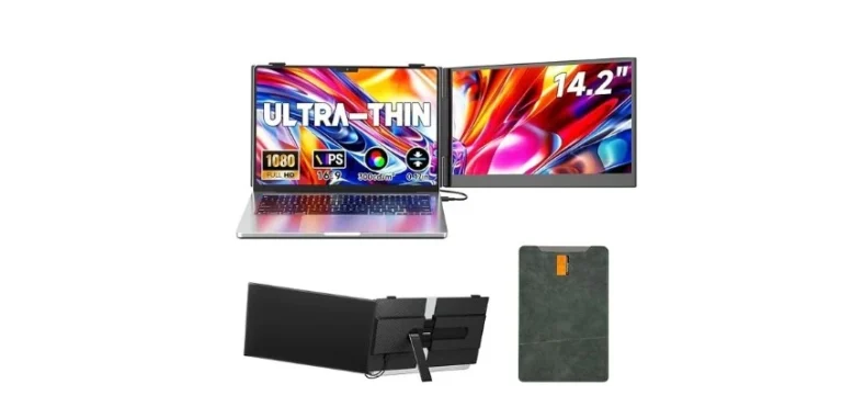 Laptop Screen Extender 0.17 inch Ultra-Thin, 14.2 inch FHD 1080P IPS Portable Monitor for Laptop