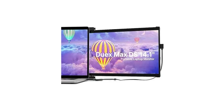 Laptop Screen Extender - Mobile Pixels Duex Max DS 14.1'' Portable Monitor for 14'' to 17'' Laptops