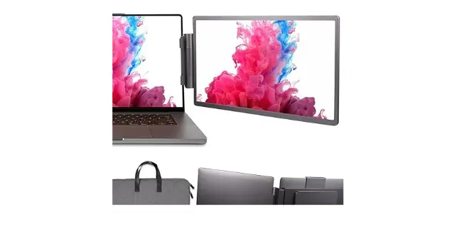 Maovz Laptop Screen Extender 14 inch, 1080P IPS Laptop Monitor Extender