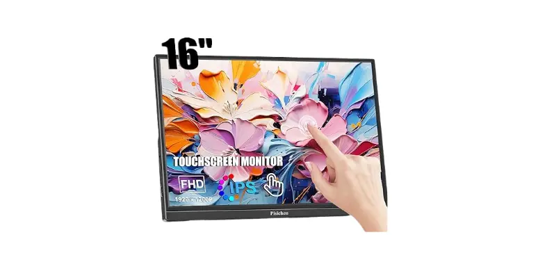 Portable Monitor Touchscreen 16 Inch FHD 1920x1200P HDMI USBC Travel Touch Screen Monitor