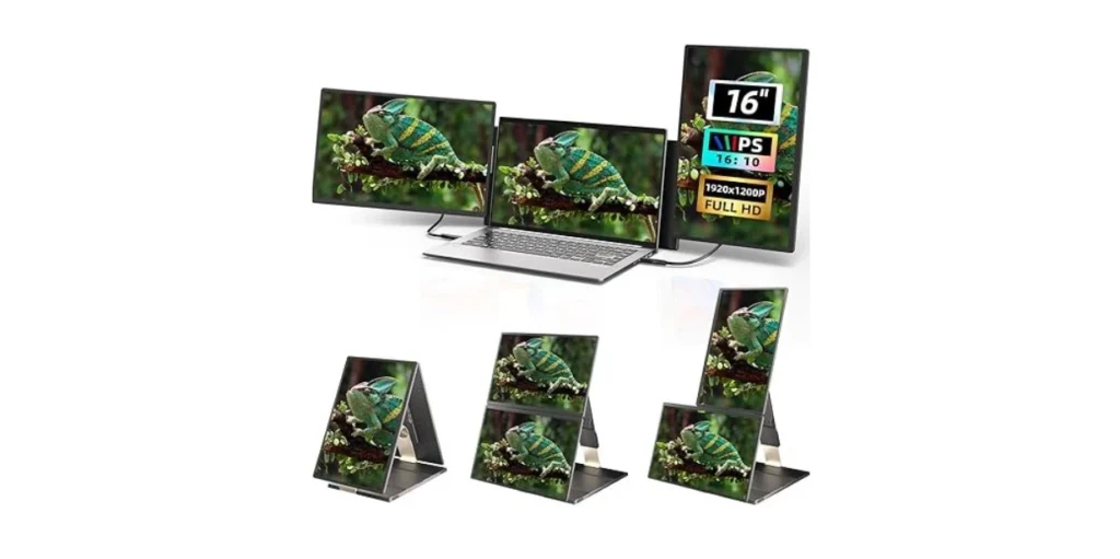 ROYY Laptop Screen Extender Monitor - 16 Inch Triple Portable Monitor
