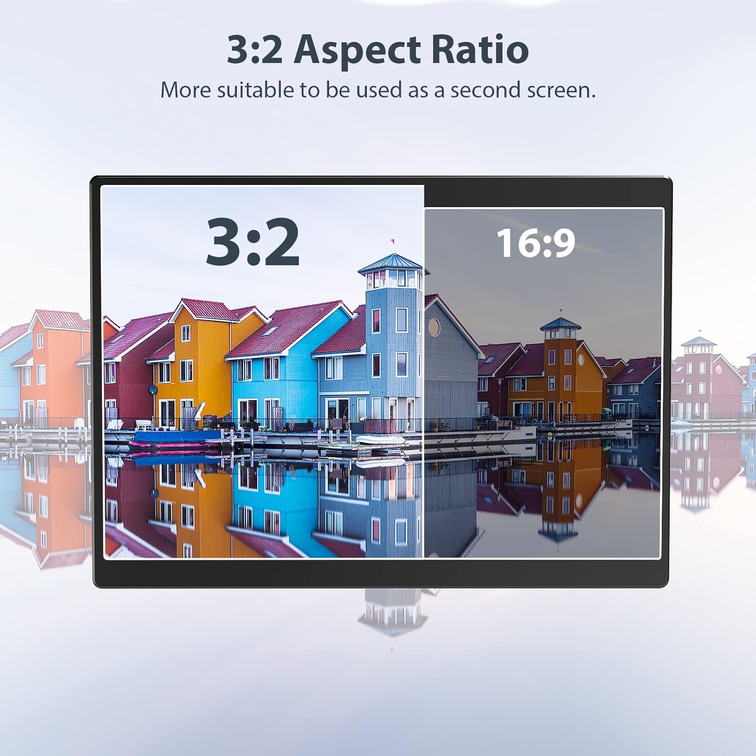 Portable Monitor, 10.5 Inch FHD 1920x1280 IPS 100% SRGB Small Laptop Monitor for Computer PC Phone Xbox PS4, USB C HDMI Gaming Ultra-Slim IPS Display with Smart Cover