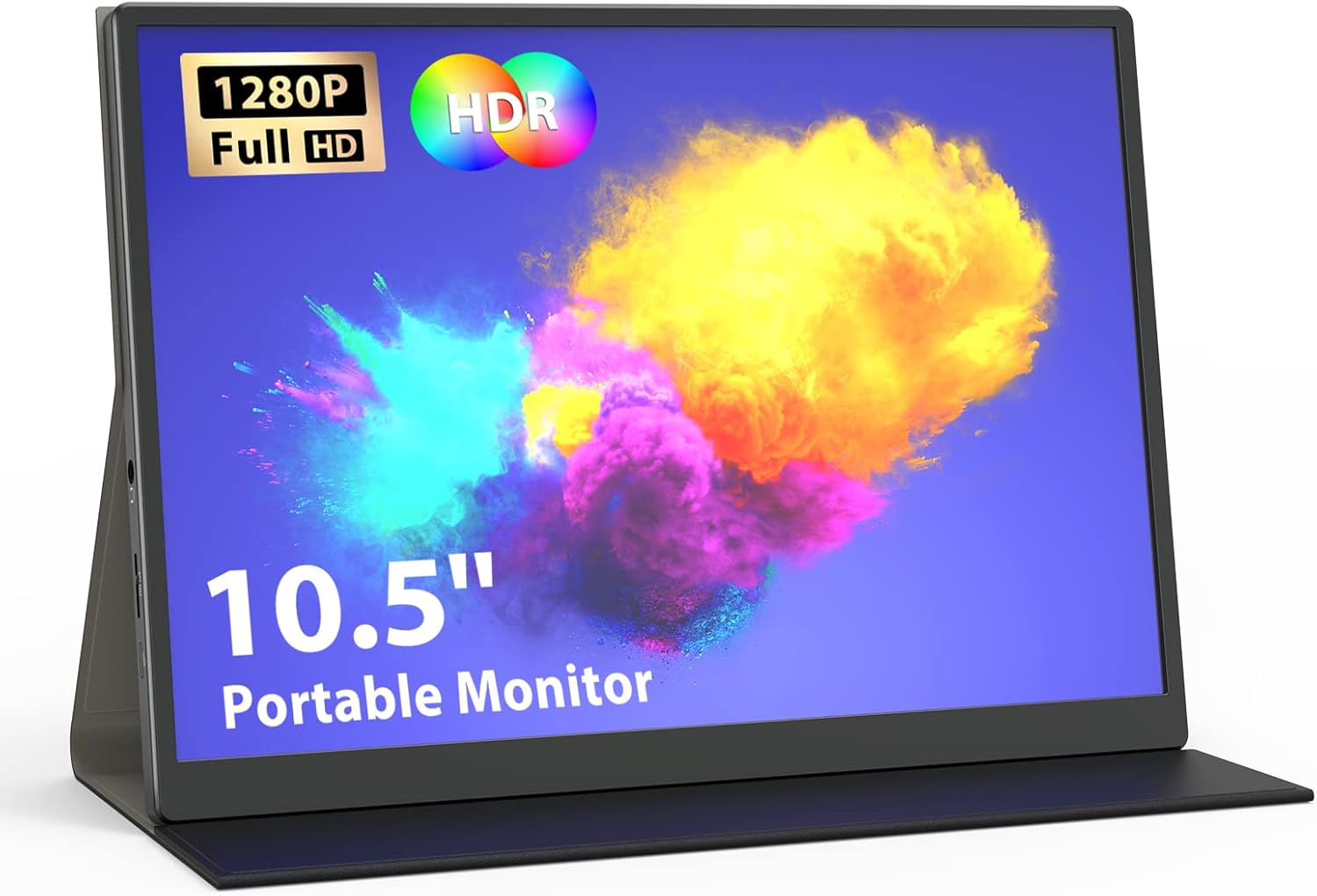 Portable Monitor, 10.5 Inch FHD 1920x1280 IPS 100% SRGB Small Laptop Monitor for Computer PC Phone Xbox PS4, USB C HDMI Gaming Ultra-Slim IPS Display with Smart Cover