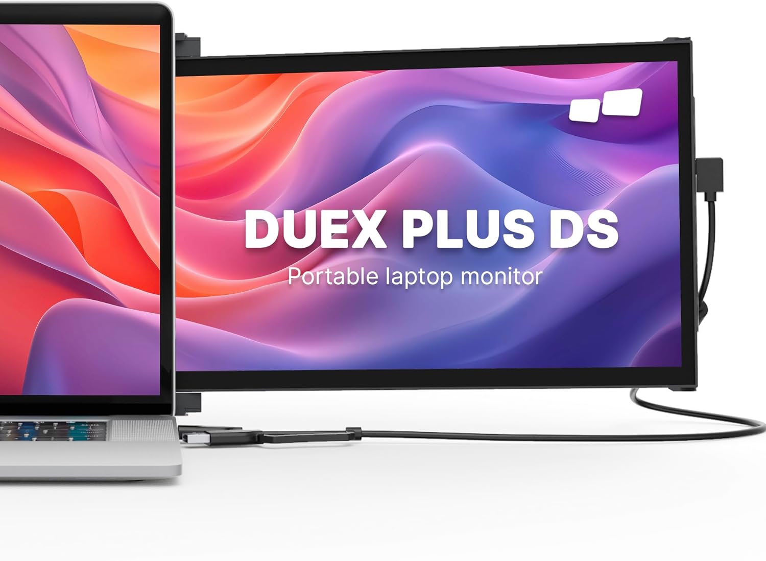 Portable Monitor for Laptops, New Mobile Pixels Duex Plus DS 13.3 Full HD IPS Dual Laptop Monitor, USB C/HDMI Plug and Play Laptop Screen Extender,Windows/Mac/Android/Switch Compatible