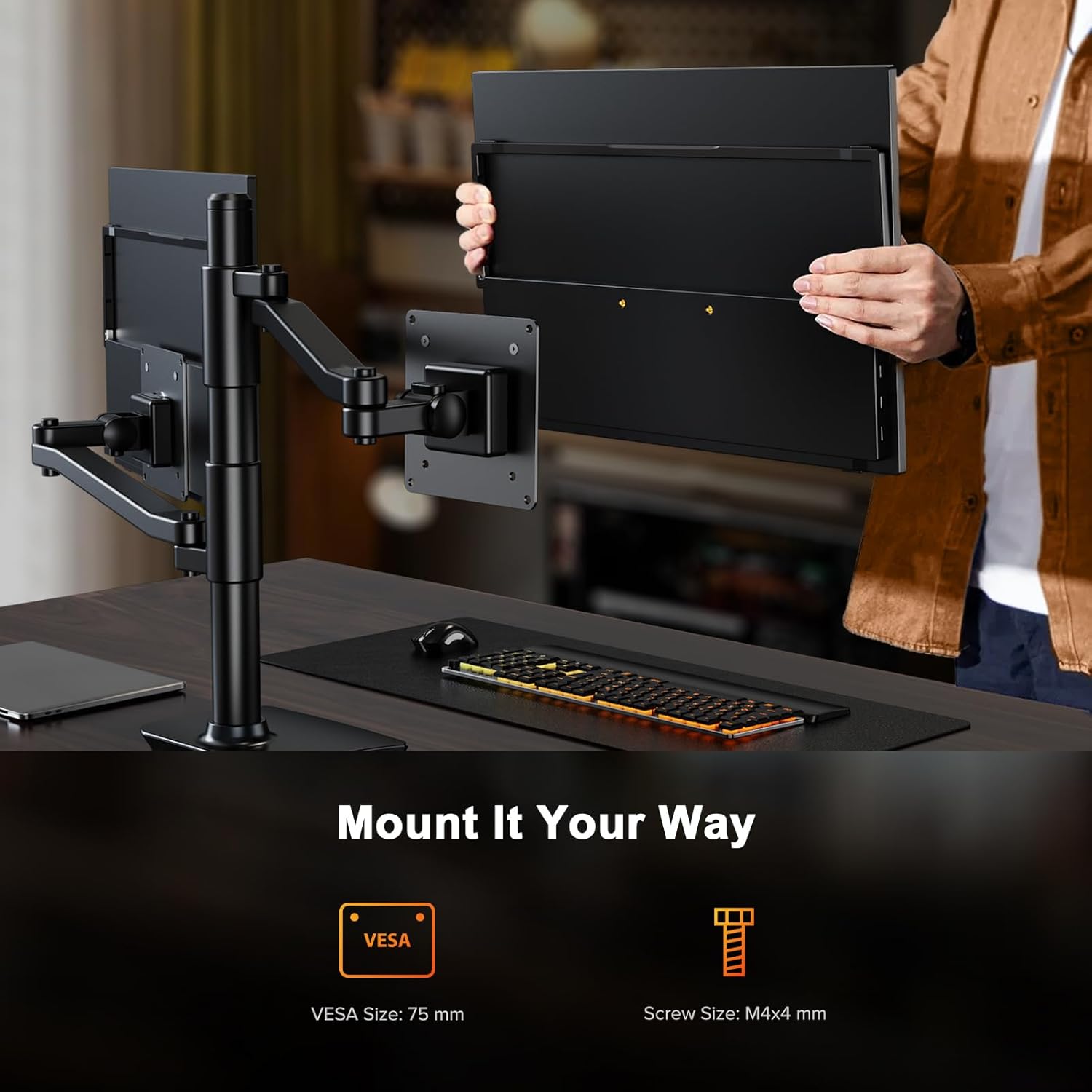 UPERFECT Portable Monitor 15.6, 125% sRGB 1080P FHD Portable Screen Plug  Play, VESA  180° Adjustable Stand 350Nits, USB-C HDMI Ultra-Slim Travel Monitor for Laptop, Phone, PC, Game Console