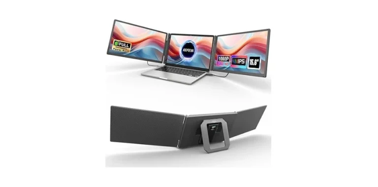 15.6" Laptop Screen Extender, Includes Power Bank, FHD 1080P IPS Triple Laptop Monitor Extender for 13-17" Laptops