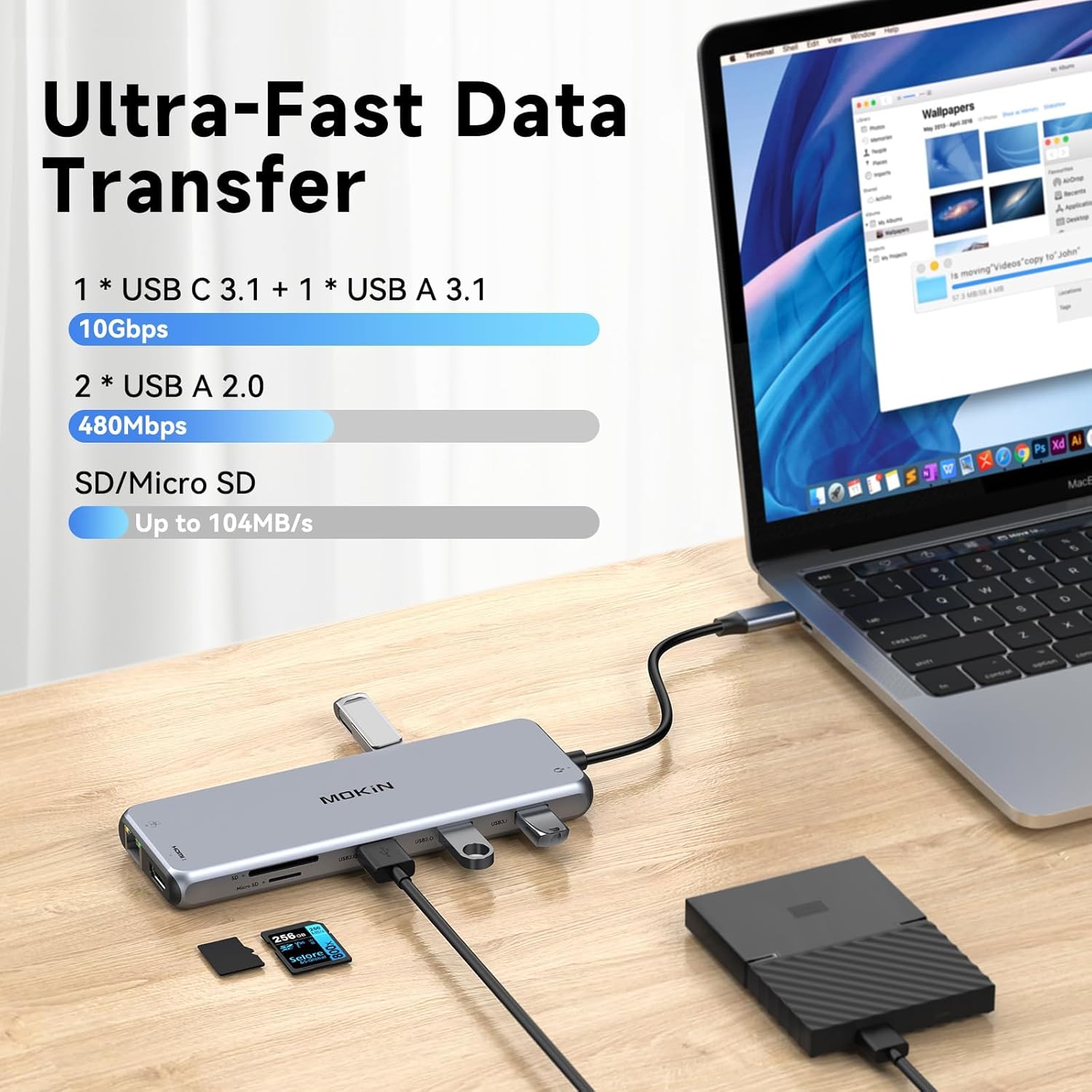 3 HDMI Docking Station 3 Monitors USB C Hub Laptop Dual Monitor Multiport Adapter Dock Dongle,USB C to 3 HDMI,PD Charging,Ethernet,4 USB C/A 3.1/2.0 Ports,MicroSD/SD, Audio for Dell/HP/Lenovo