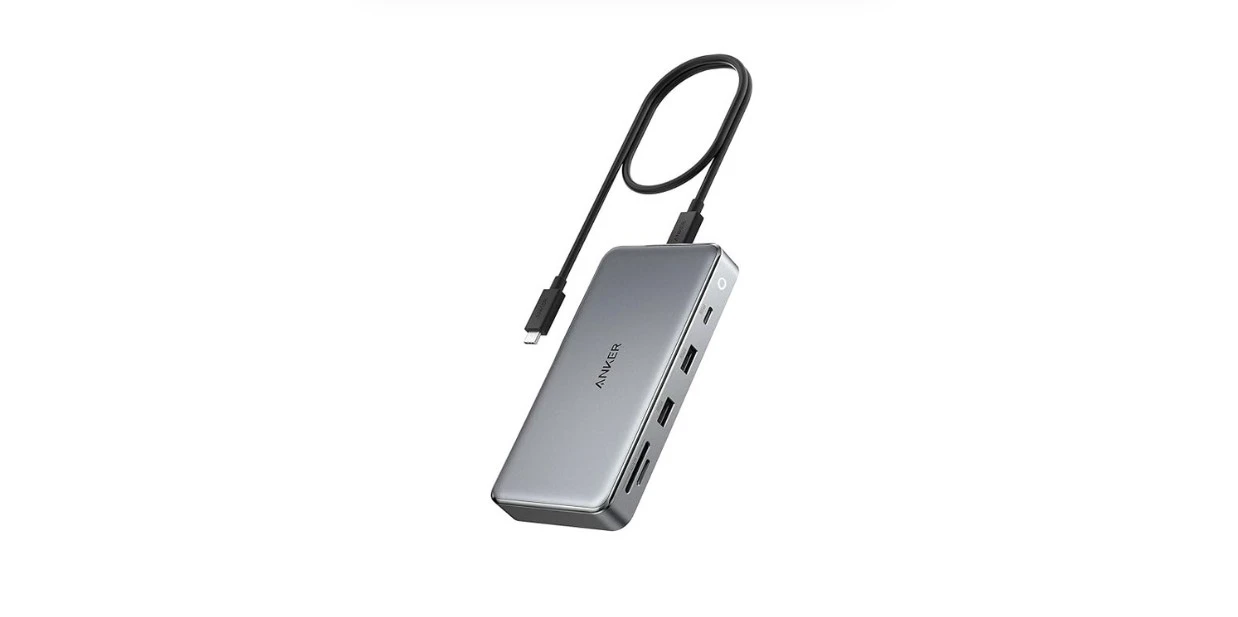 Anker 563 USB-C Hub (10-in-1, Dual 4K HDMI), Docking Station Dual Monitor