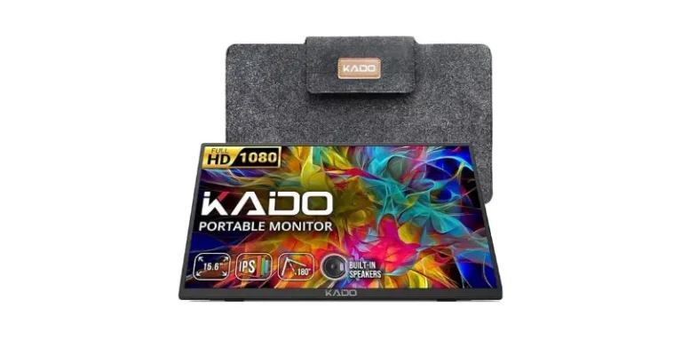 Kado Portable Monitor 15.6 inch FHD 1080p, Ultra-Slim Laptop Monitor 1920x1080 with Built-in Speakers