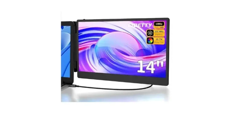 Laptop Screen Extender Portable Monitor, Dual Monitor Extender for Laptop, 14.1 inch Screen 1080P FHD Display