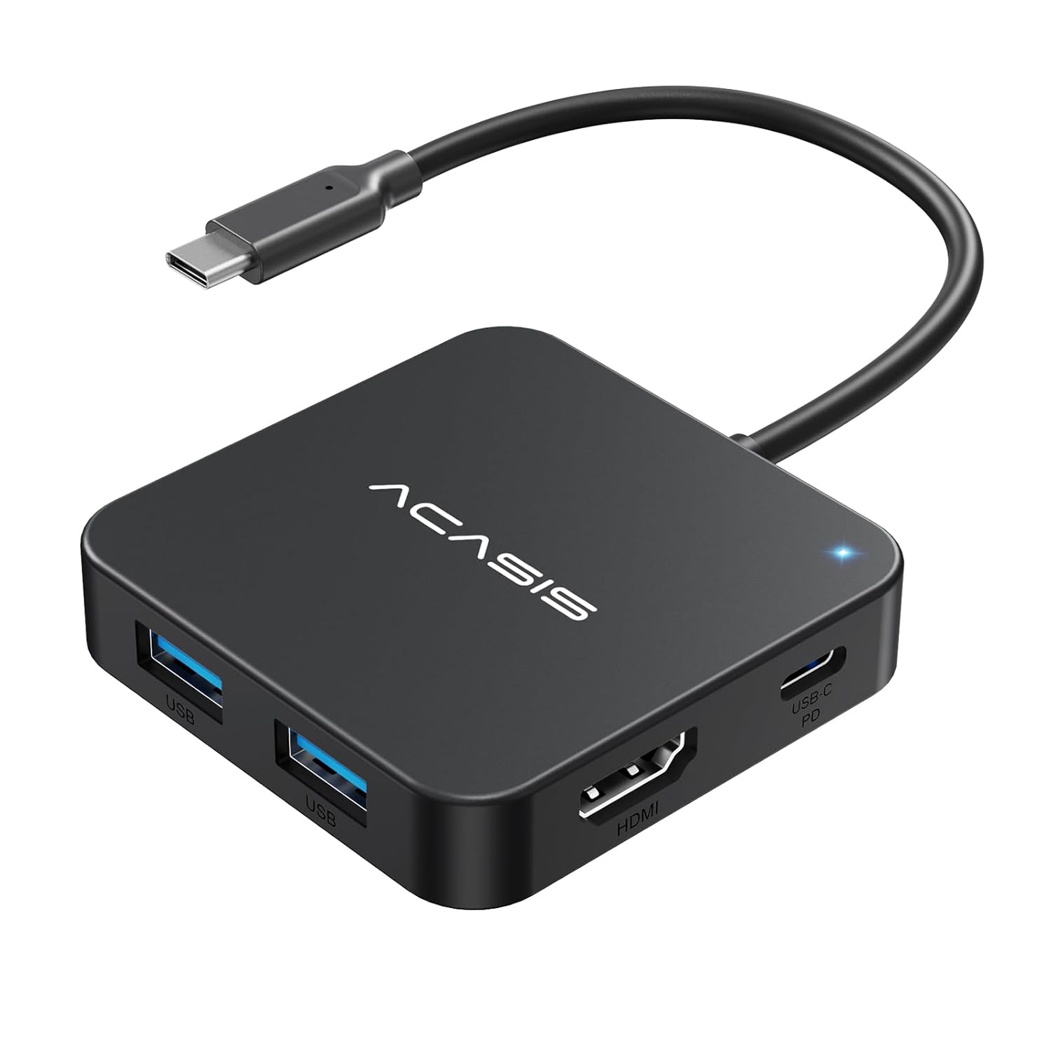 ACASIS USB C Hub 10Gbps, Multiport Adapter with 4K 60Hz HDMI, 100W Power Delivery, USB A3.2 Data Port, USB C to HDMI Adapter for MacBook, Dell, Lenovo, Surface, iPad PRO, XPS(Black)