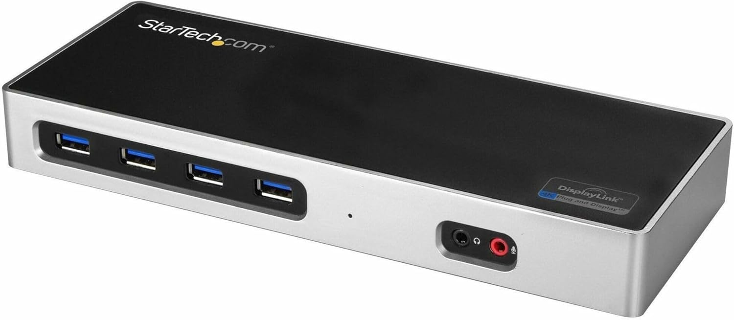 StarTech.com USB-C  USB-A Dock - Dual Monitor 4K 60Hz Dock DisplayPort + HDMI - Hybrid USB 3.0 Docking Station for USB-C/USB-A Laptops - 6x USB Type-A, GbE - USB 3.1 Gen 1 - Mac/Windows (DK30A2DH)