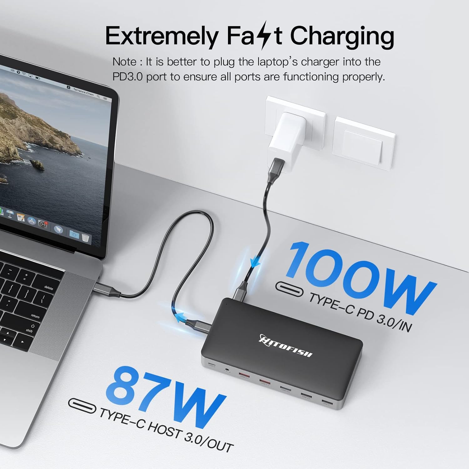 USB C Laptop Docking Station Dual Monitor, 15 in 1 Docking with 4K Triple Display Multiport Adapter Compatible for MacBook/Dell/HP/Lenovo (2 HDMI, DP, VGA, USB Ports, RJ45, SD/TF, Mic/Audio, PD) -Grey