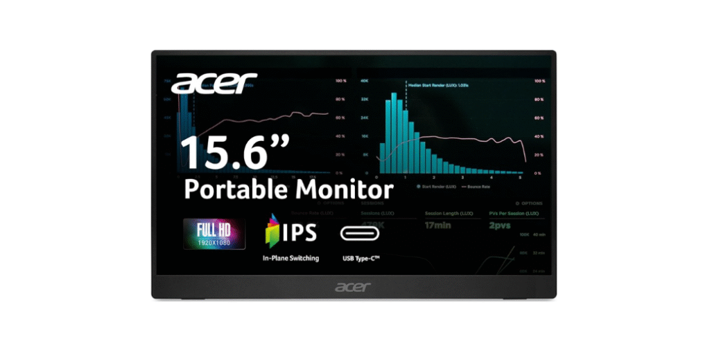Acer Portable Monitor - 15.6 inch FHD IPS - Adaptive-Sync Support