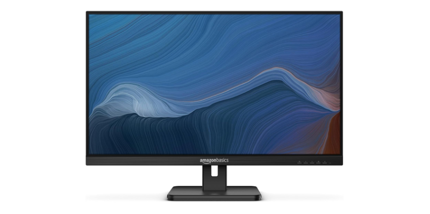 Amazon Basics IPS Monitor 75 Hz Powered with AOC Technology FHD 1080P HDMI, Display Port and VGA Input VESA Compatible Built-in Speakers for Office and Home, 27 in, Black