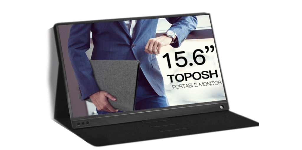 TOPOSH-Portable-Monitor-15.6-USB-Type-C-Full-HD-1080-IPS-USB-C-Portable-Monitor-Built-in-Dual-Speakers