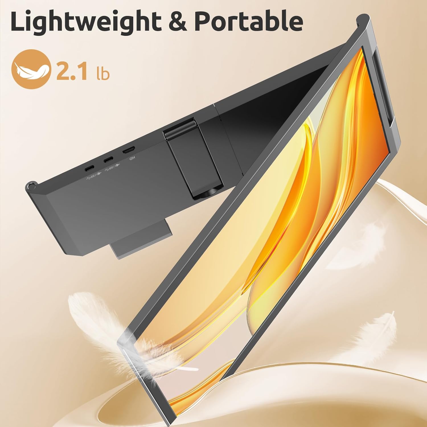 Laptop Screen Extender, 15.6 1080P IPS Portable Monitor, Travel Monitor for 14-16.5 Laptops with USB-C/HDMI Port, Plug and Play Attachment Screen for Windows/Mac/Android/Switch/PS5/Xbox