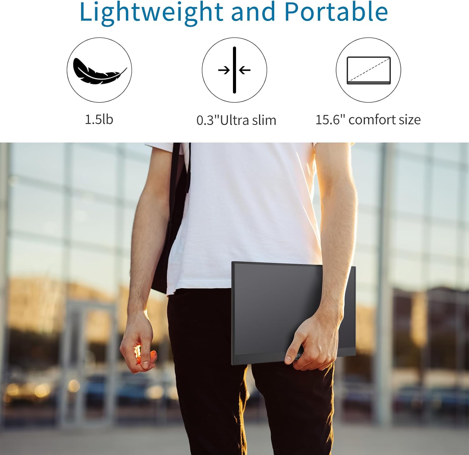 Laptop Screen Extender 15.6 - Dual Portable Monitors 1080P IPS FHD Stacked Folding Triple Display HDMI USB-C Travel Extended Extra Screen for Laptop Windows Mac w/Stand  VESA - LCD Panels