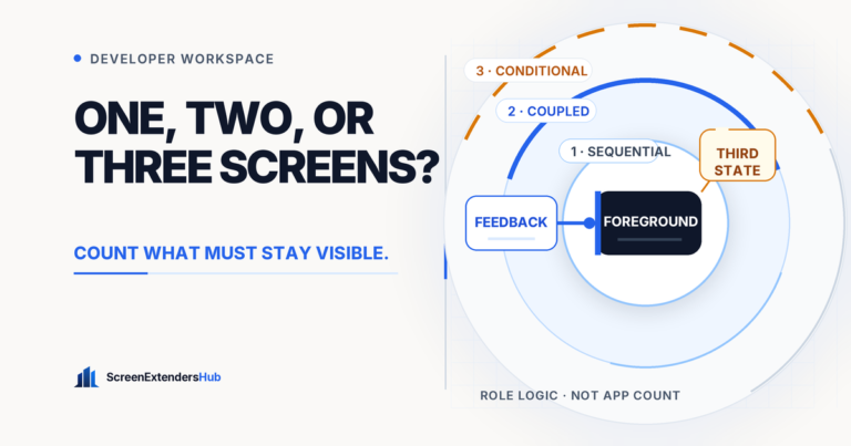 Coding on Two or Three Monitors: A Screen-Role Workflow